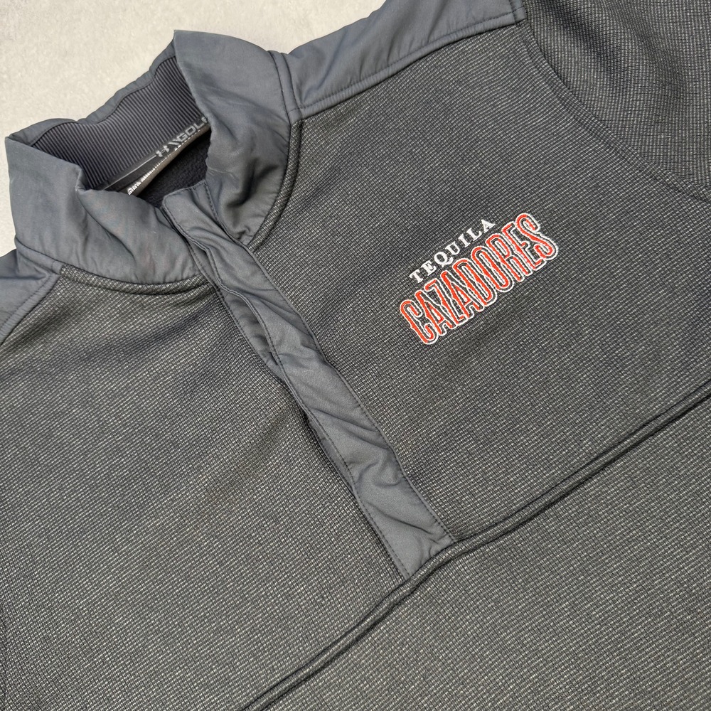 Under Armour Golf Sweatshirt Mens Large Gray 1/4 Zip ColdGear Tequila Cazadores